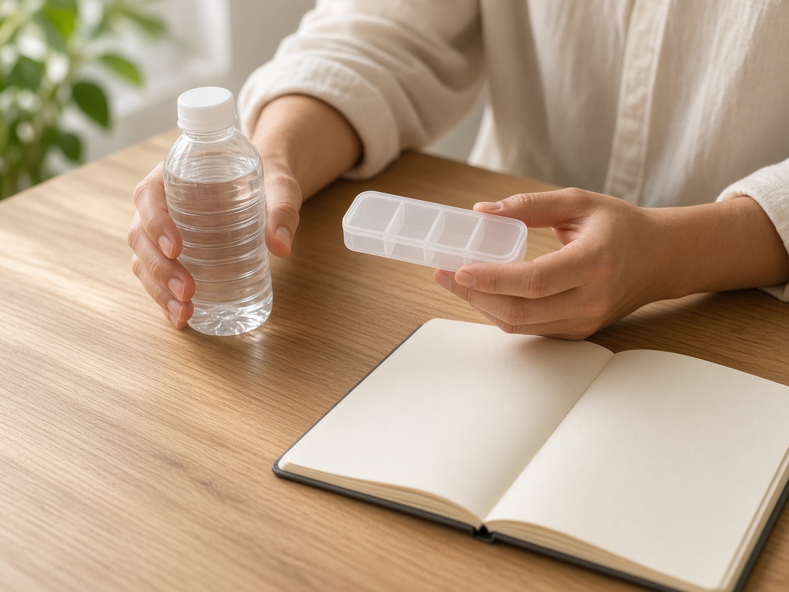 A calm table set for a simple daily recovery routine